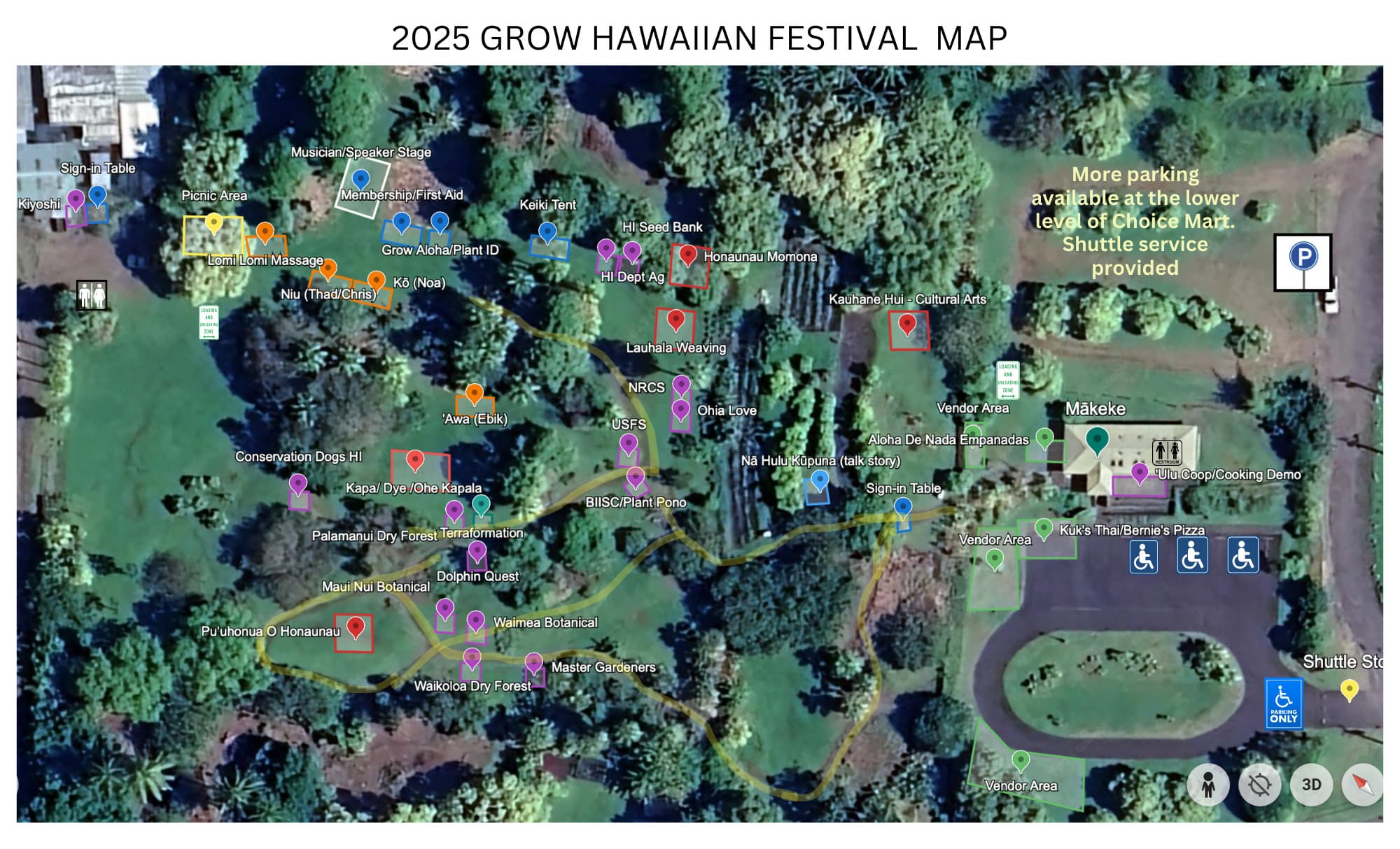 Grow Hawaiian Festival Map